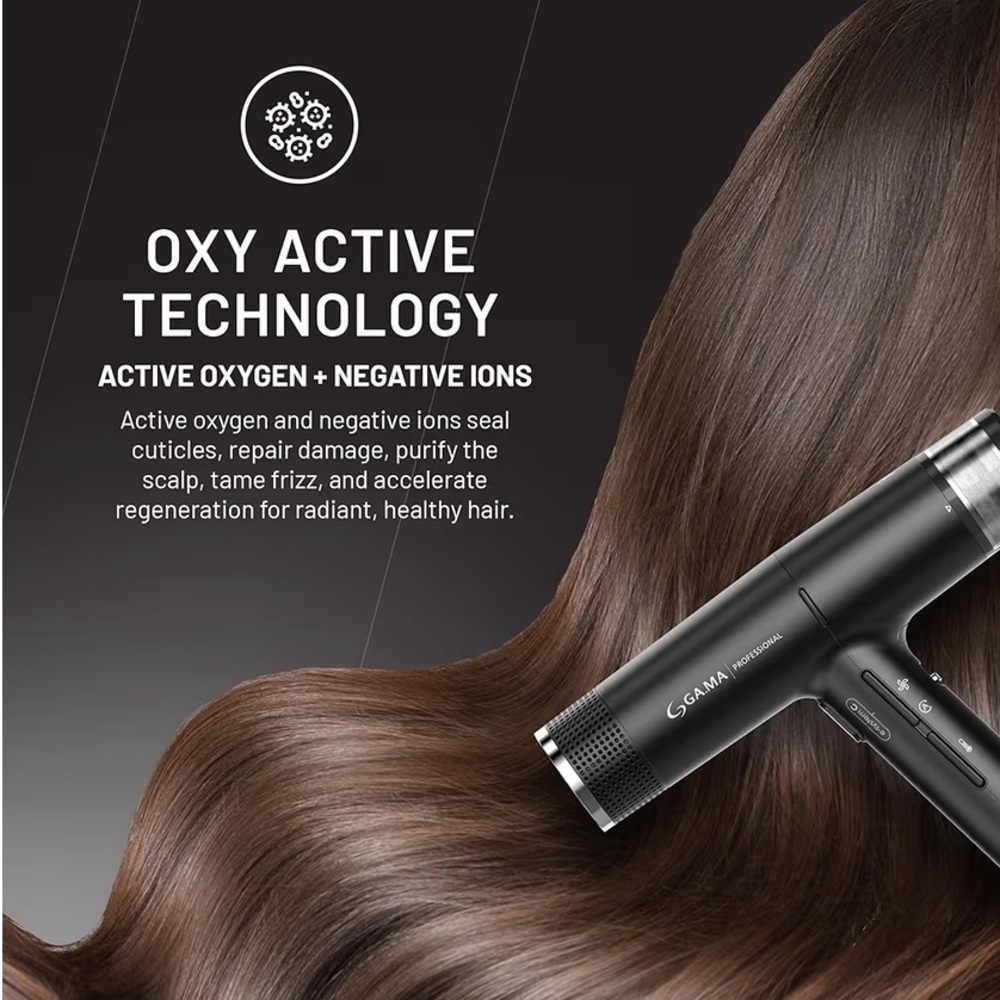 New gama professional iQ2 Perfetto Hair Dryer - Black - Picture 6 of 7